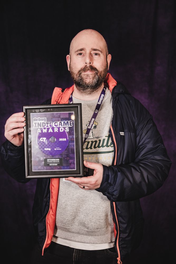 Alex Kanaris-Sotiriou of Polygon Treehouse, with the award for ‘Best UK Indie’ at the Indie Game Awards
