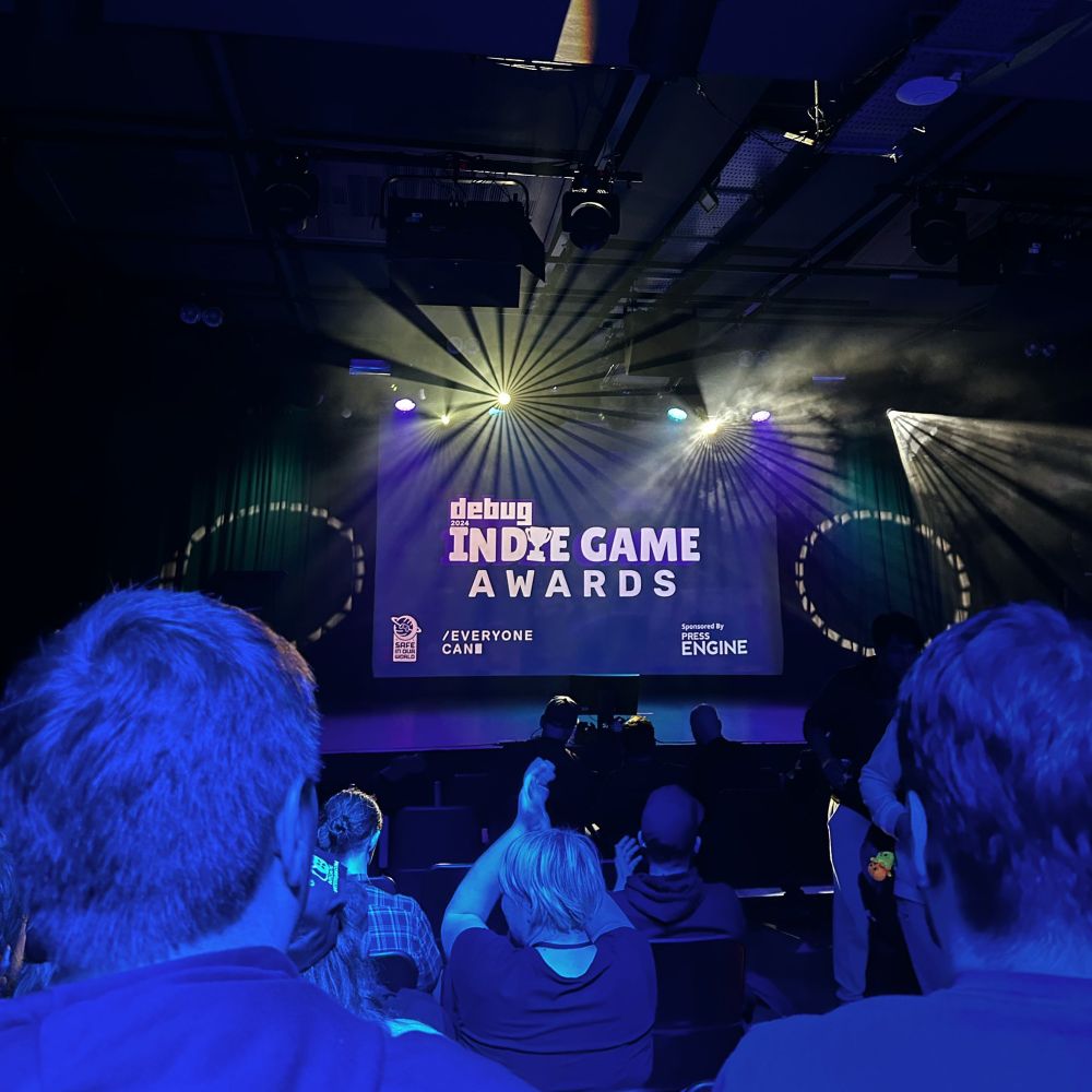 The Debug Indie Game Awards ceremony in February 2024
