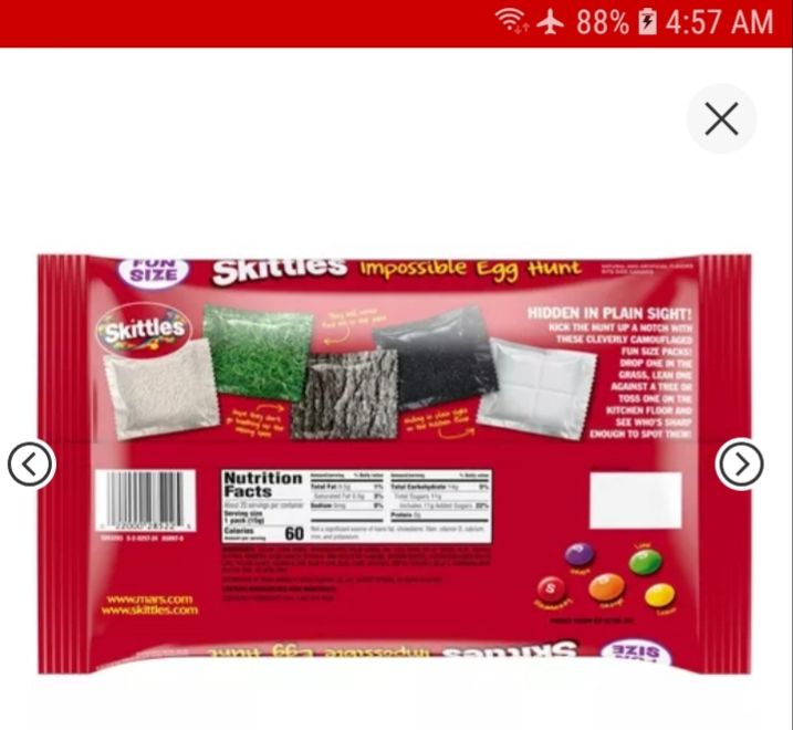 Skittles Easter Egg Hunt with colored pouch