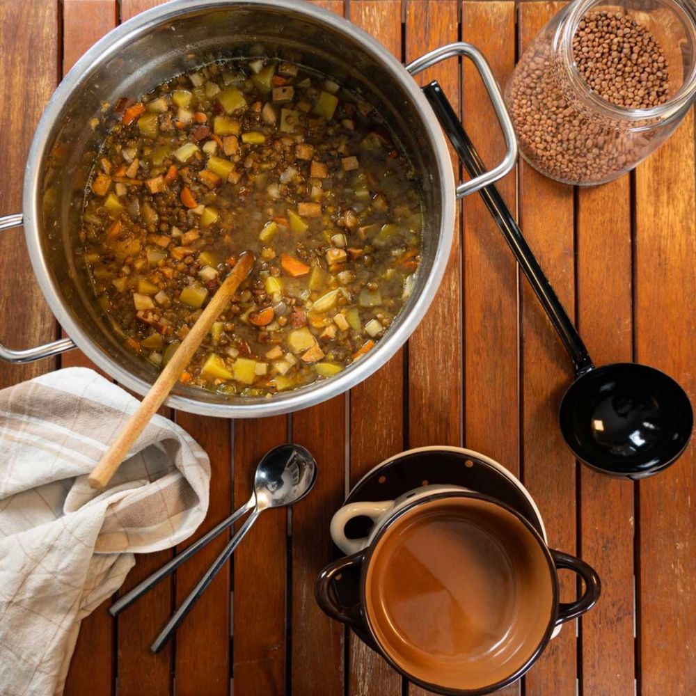 Vegane Linsensuppe mit Kartoffeln & Tofu – Nachhaltig Verstört