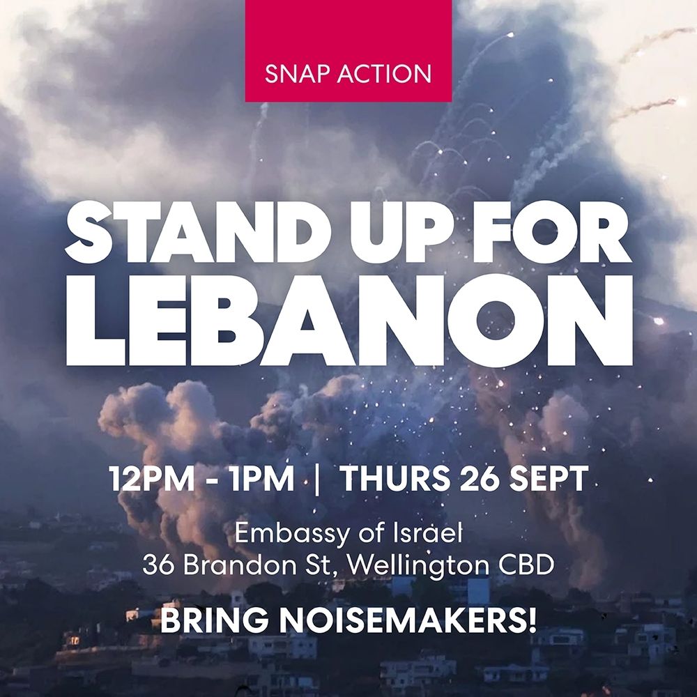 Stand up for Lebanon - snap action 12-1pm Thurs 26 sept 36 Brandon st