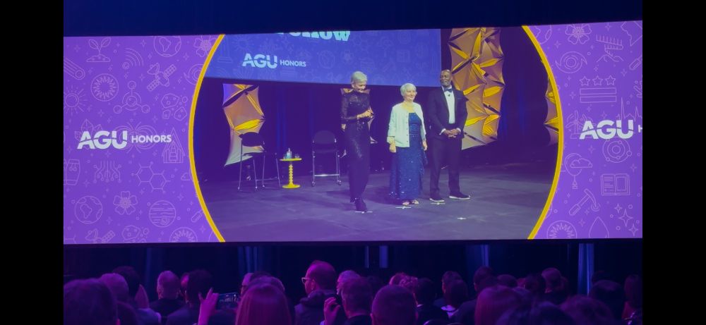 Larisa Goncharenko at the AGU 2024 Union Fellows award ceremony