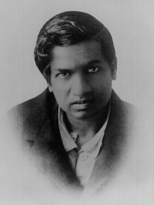 Passport photograph of Ramanujan created in 1913.
Unknown author
This image is licensed under the Creative Commons Attribution 4.0 International license.