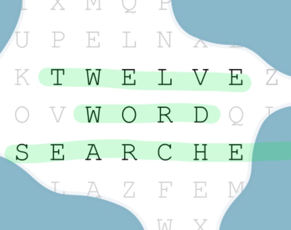 12 Word Searches by Playcebo