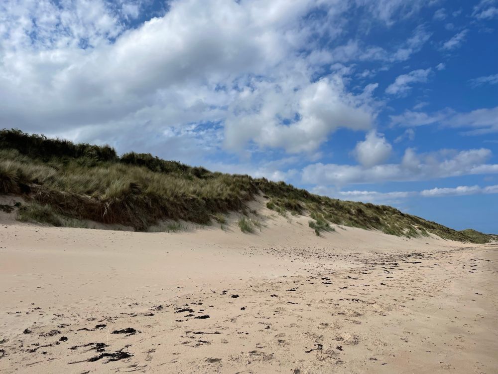 Sand dunes and blue sky