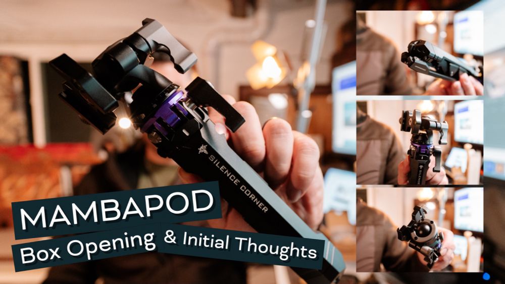 Image of the Mambapod, a sleek and compact travel tripod made of durable metal. The tripod is shown in its folded state, highlighting its portability. Designed for versatility, it features unique modes such as clamp, hook, and handheld, making it ideal for city photographers and vloggers. This innovative product is currently being showcased on a Kickstarter campaign