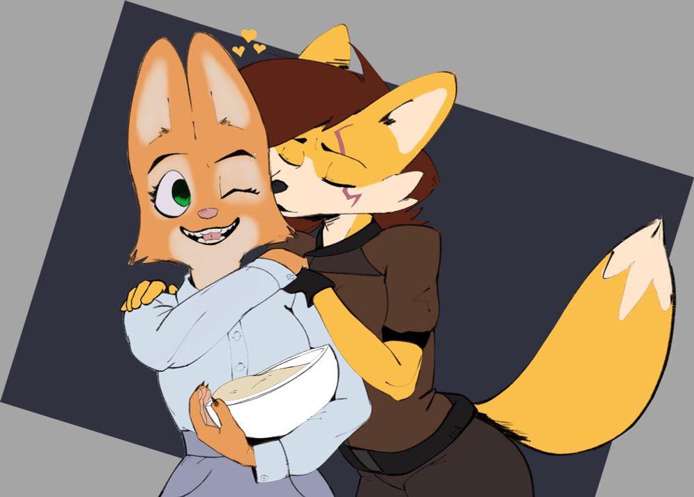 Fops kiss before breakfast