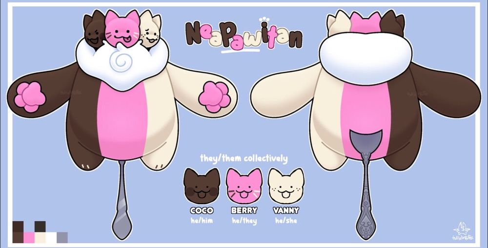 Credits to @trufflekerfuffle.bsky.social your little cat is cool sigma 🍨👍