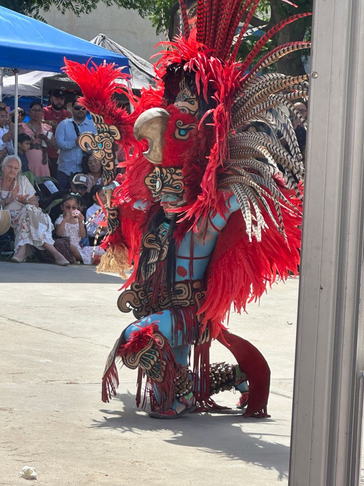 Aztec dancer in regalia
