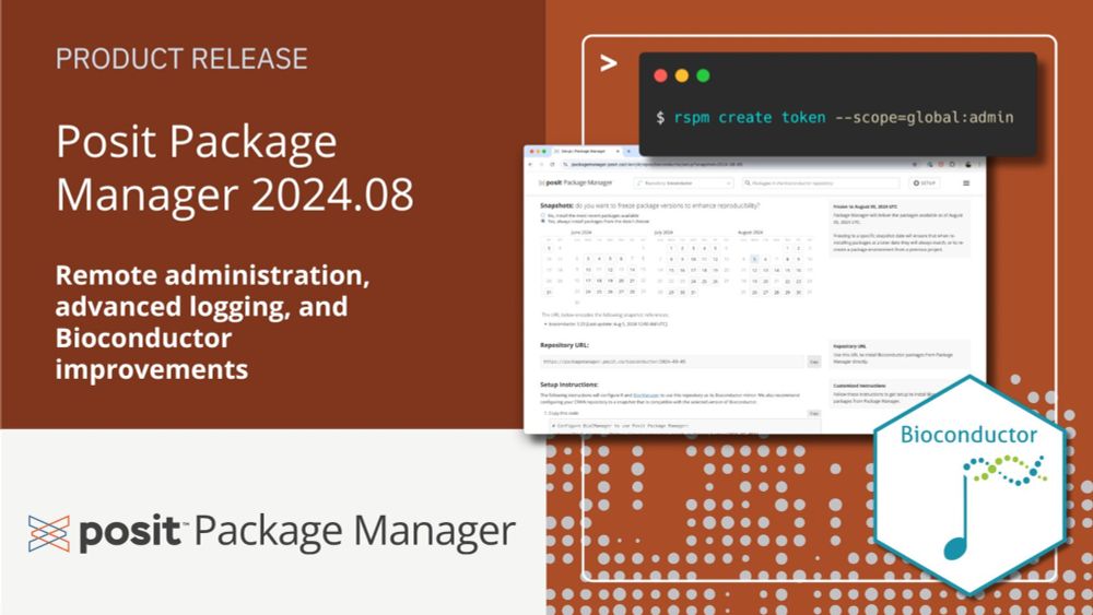 Posit Package Manager 2024.08.0: Remote administration, advanced logging, and Bioconductor improvements - Posit