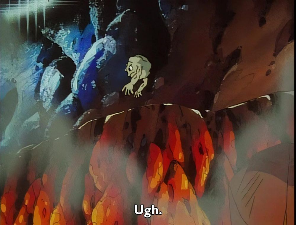 Pokemon - Season 1 Episode 59 - Volcanic Panic (2)
Frame 1444/2420
Caption: Ugh.

Timestamp: 00:13:49.474