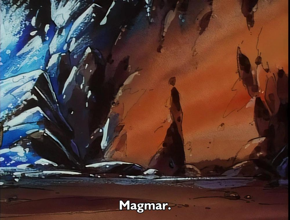 Pokemon - Season 1 Episode 59 - Volcanic Panic (2)
Frame 1450/2420
Caption: Magmar.

Timestamp: 00:13:52.632