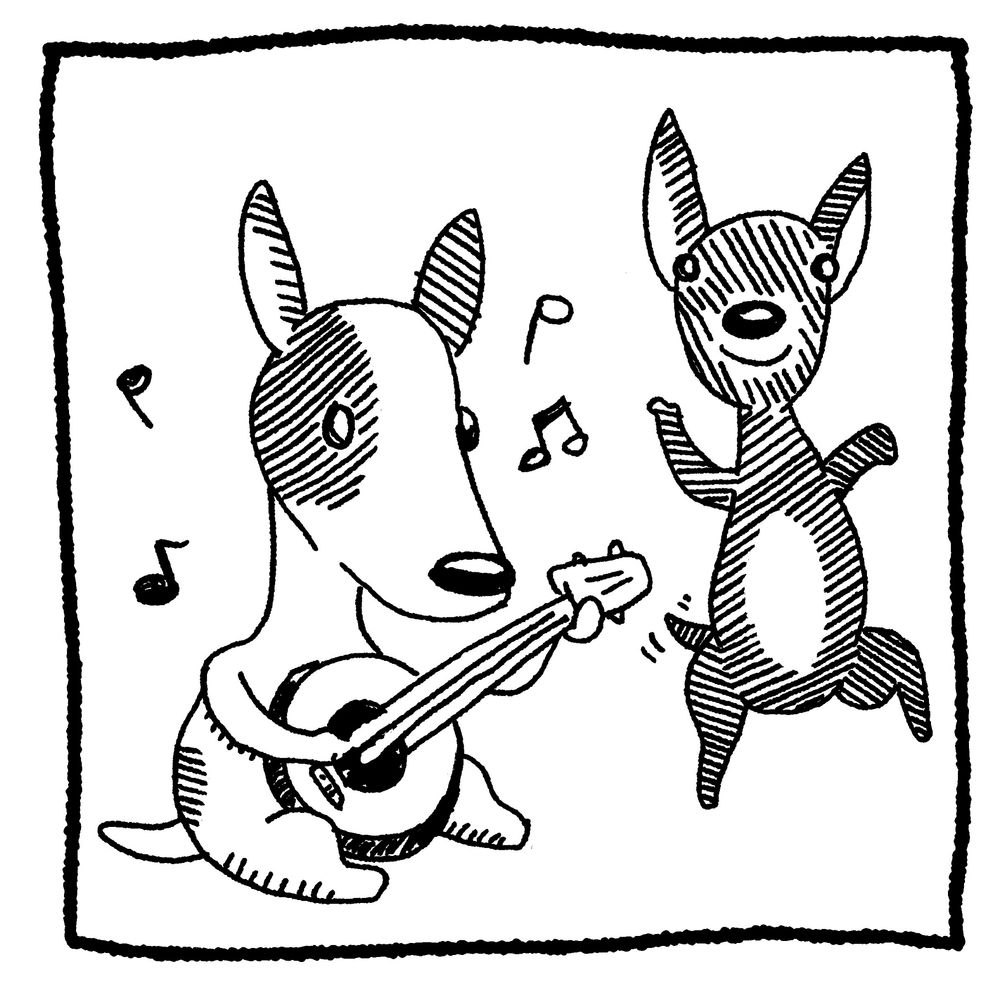 The Entertainment Boys, the dogs Dog Mulder and Howard