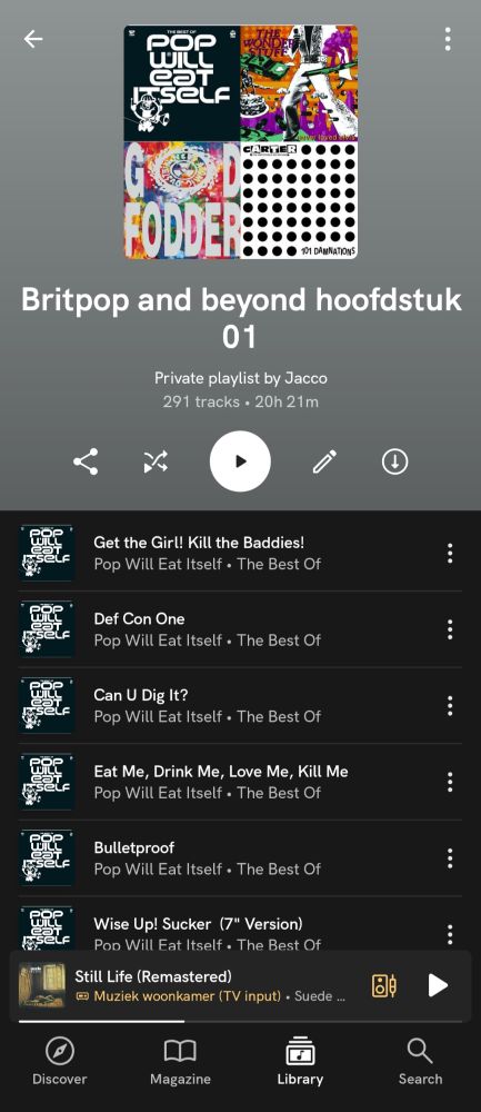 Qobuz playlist showing 291 tracks 20 odd hours of music just from reading chapter 1 of the book. 