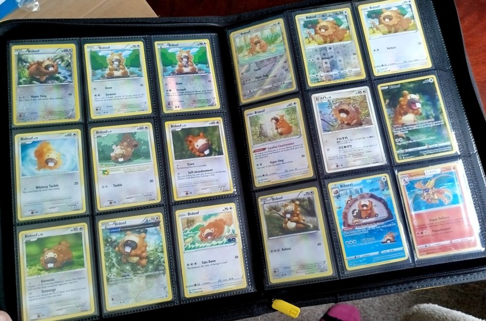 Bidoof trading cards