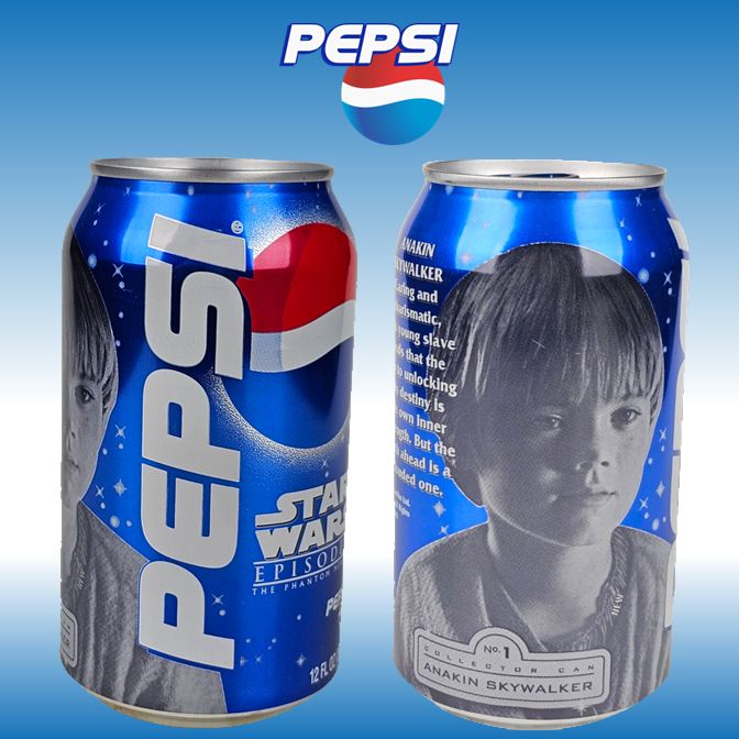"Star Wars: Episode I" Pepsi can featuring Anakin Skywalker (1999)