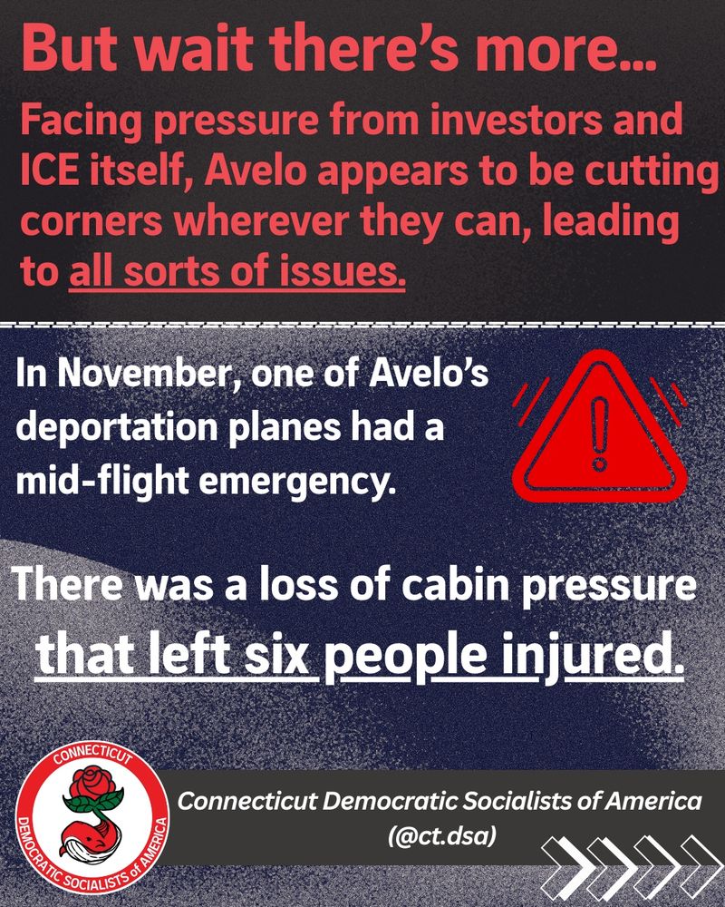 But wait there's more... facing pressure from investors and ice itself, avelo appears to be cutting corners wherever they can, leading to all sorts of issues. In November one of avelos deportation planes had a mid flight emergency. There was a loss of cabin pressure that left six people injured. 