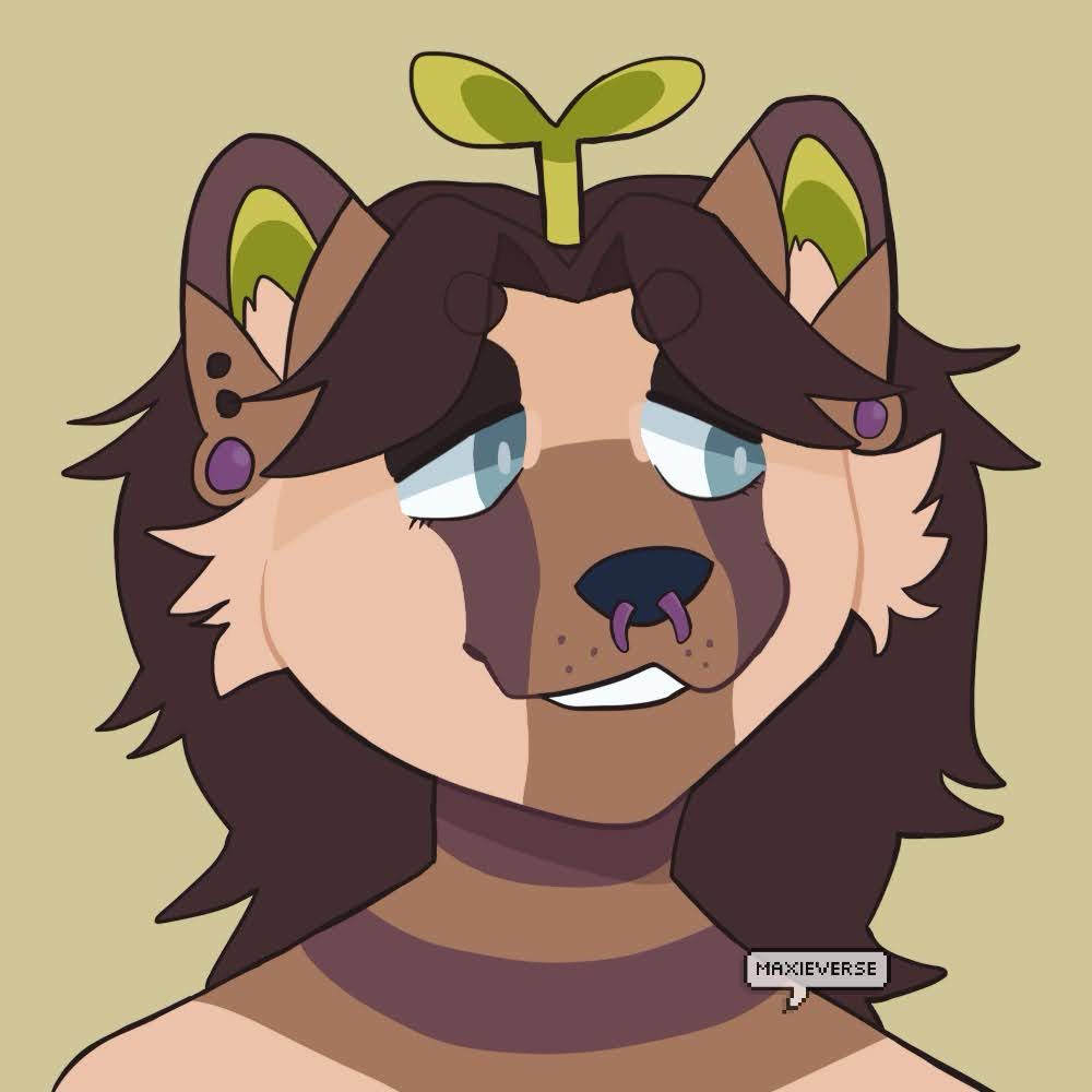 An icon artwork of a thylacine OC belonging to Millomoore on toyhouse. 