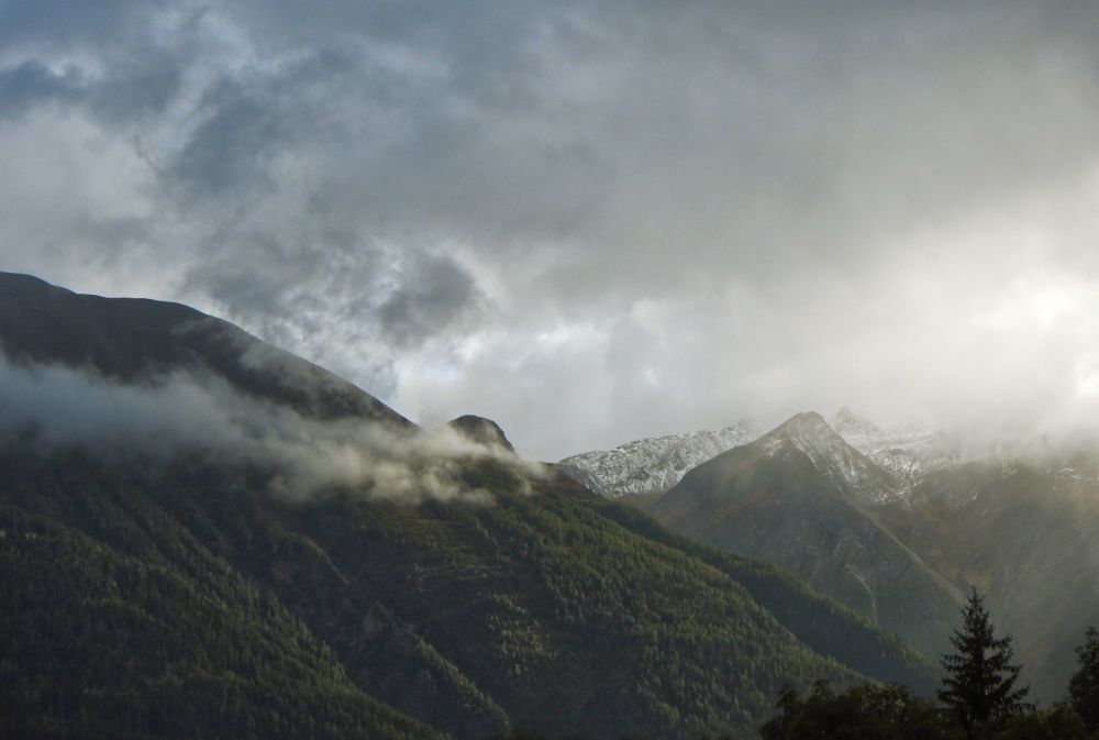 Cloudy mountain view