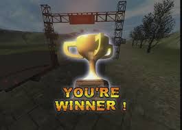 the your winner screen from the old school game big rigs