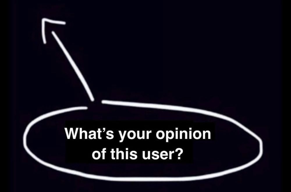 Arrow pointing at Xesber's profile asking "what's your opinion of this user?"