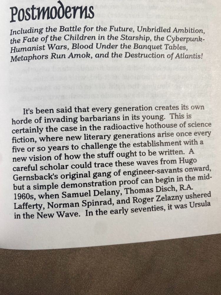 Opening of A User's Guide to the Postmoderns, which starts 