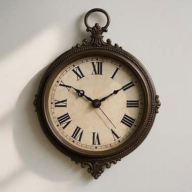 An ai generated image of a clock on a wall reading 10:10.