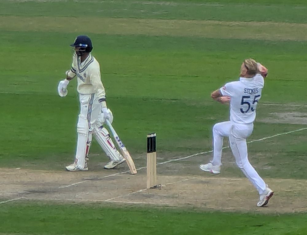 Ben Stokes at Old Trafford this morning.