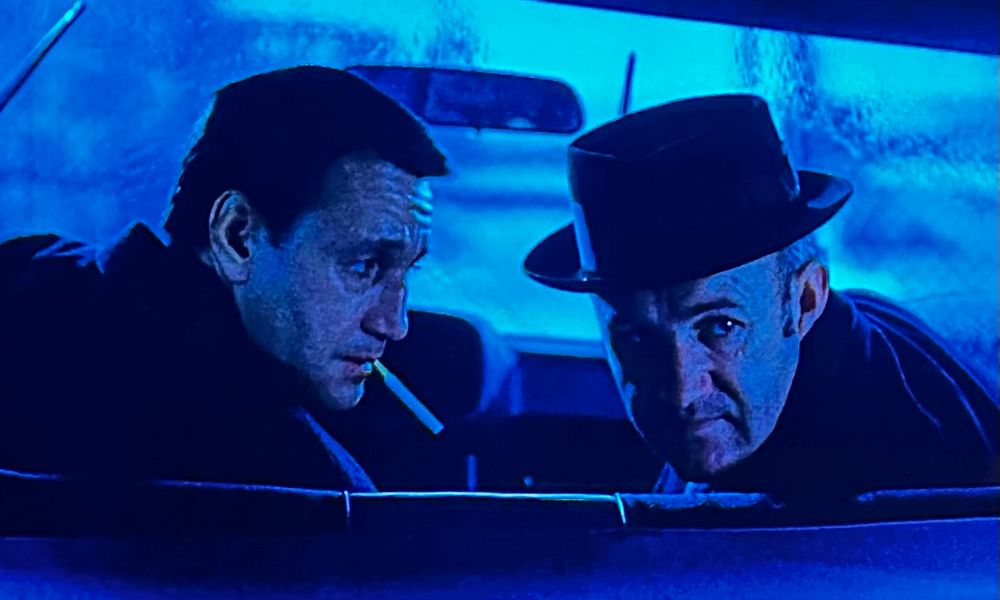 A scene from the French Connection with Roy Schneider and Gene Hackman.