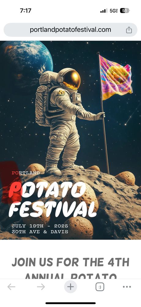 image promotion for a Portland, Or., Potato Festival.