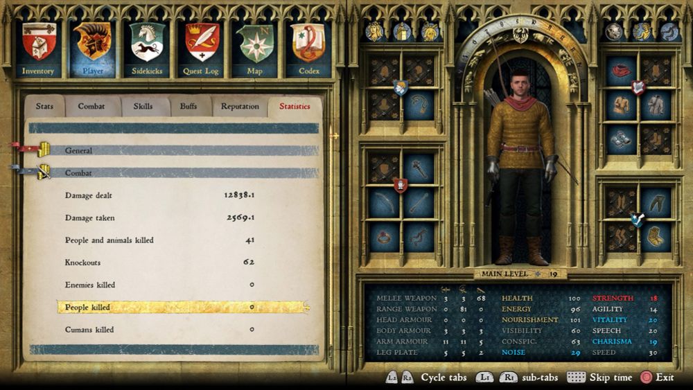 Third Playthrough. 
I refer to this Henry as ‘Map Marker Henry’
Somehow I achieved zero kills even though Henry definitely murdered Runt in that one cutscene. 
-KCD 1. 