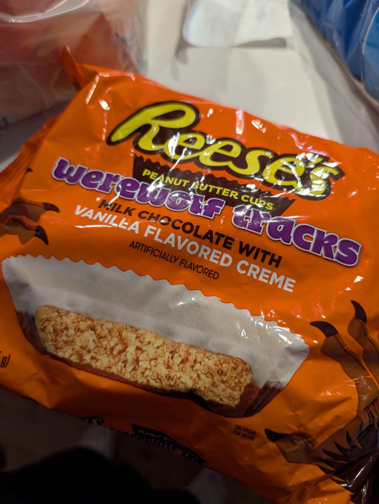 A bag of Reese's werewolf tracks