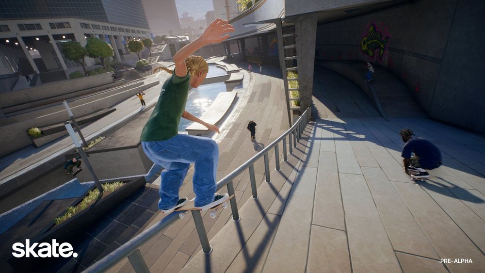 A promotional screenshot of Skate (2025) which is labelled as 