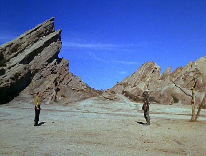 The Star Trek TOS episode “Arena” filmed at Vasquez Rocks near Los Angeles