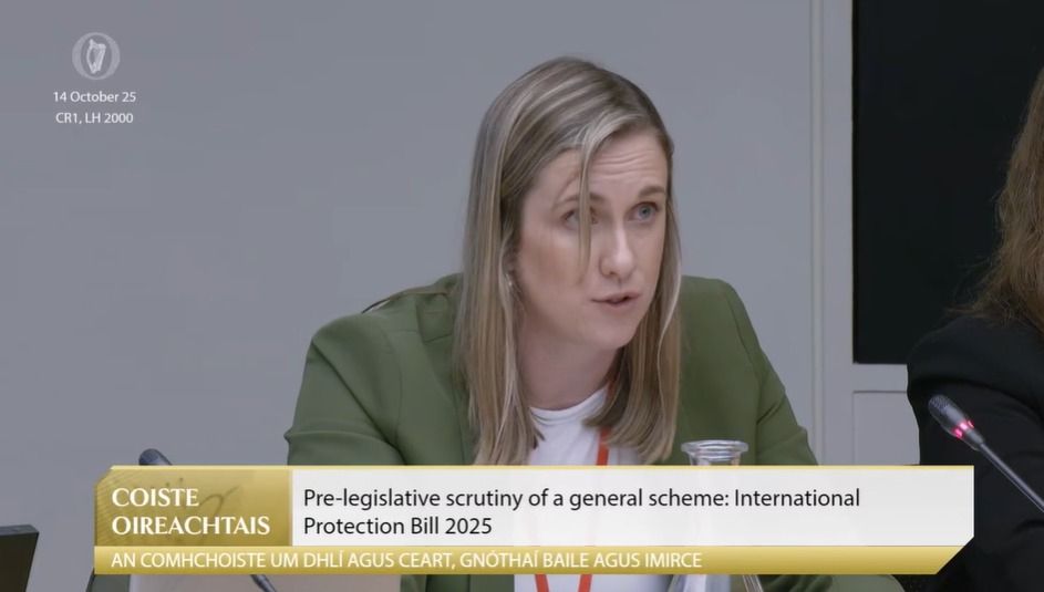 Dr. Tricia Keilthy & Nuala Ward from the OCO appeared before the Justice Committee on the International Protection Bill 2025, calling for stronger safeguards for migrant children - including a ban on detention.

▶️Watch live at oireachtas.ie