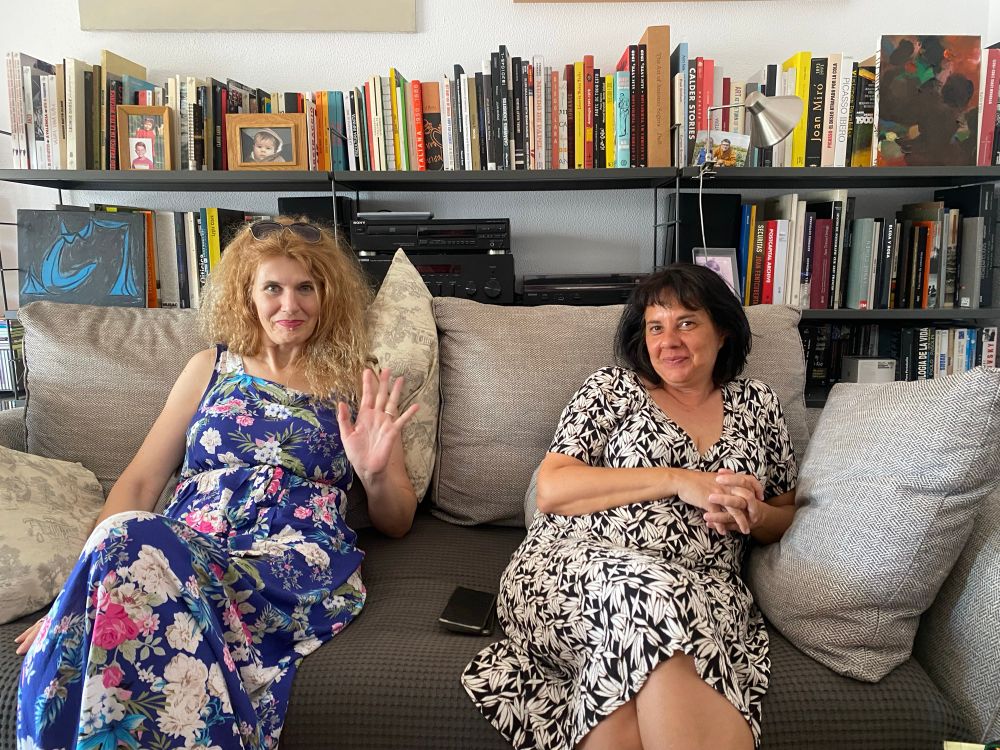 Bojana i Sanja després del dinar que vam fer a casa nostra