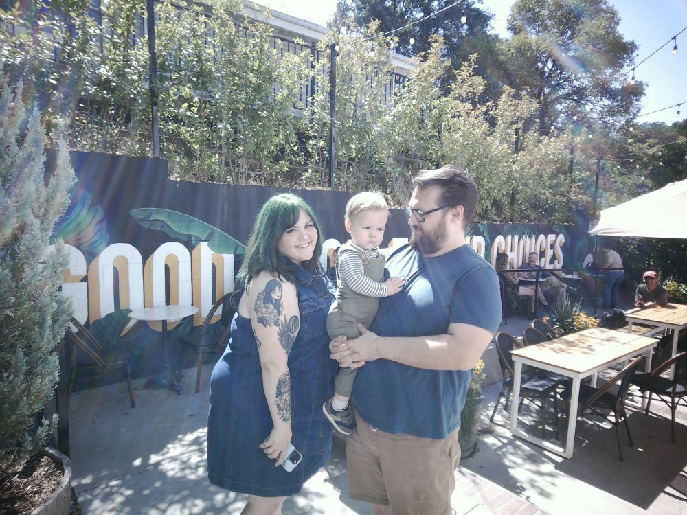 Jess and Andrew Cogswell with their adorable baby