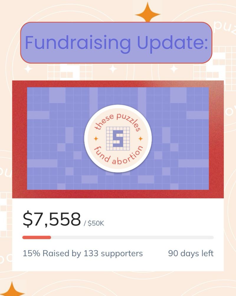 Fundraising update showing screenshot of our donation website, with $7,558 dollars raised toward our 50K goal (15% raised by 133 supporters)