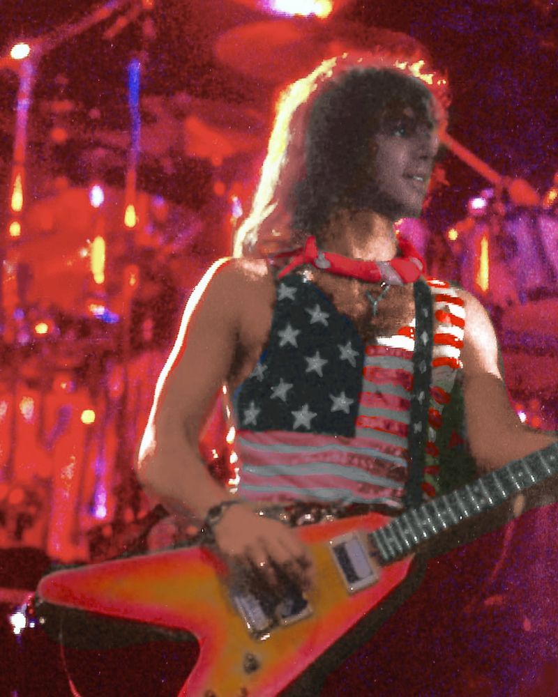 Alan Merrill when playing in Meat Loaf's band mid 1980s