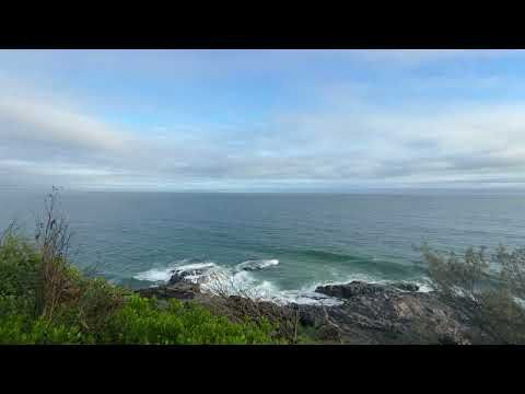 10 minutes of peaceful wave sounds, nature, Dolphin Point, Noosa National Park, Australia 