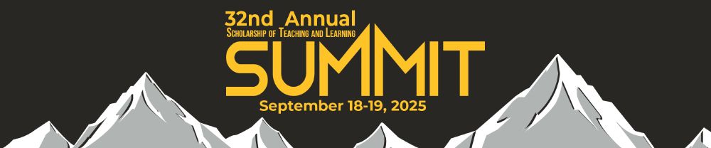 Banner image which says: 32nd Annual Scholarship of Teaching and Learning Summit, September 19-19, 2025.