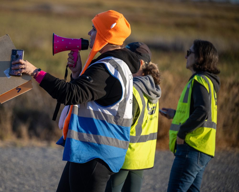 Sarah as RD on a less than warm morning.