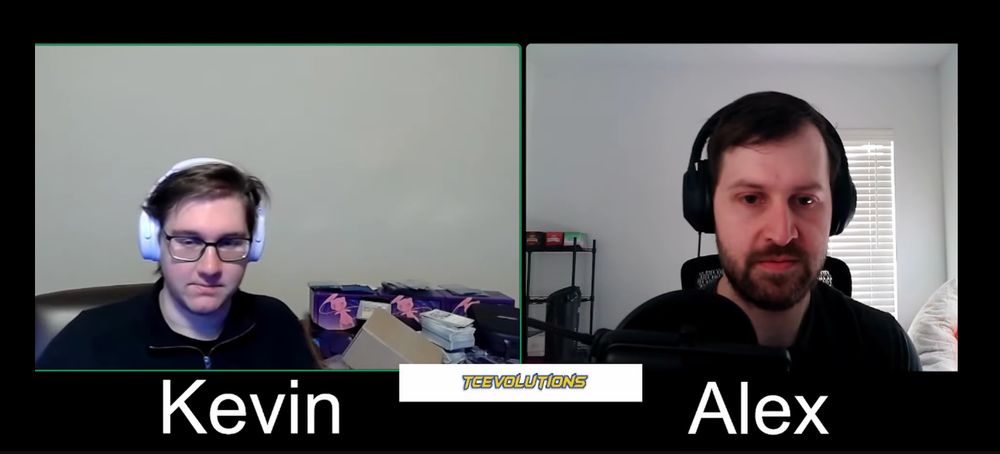 screenshot from the Lake of Rage podcast showing Alex Schemanske labeled "Kevin" and Kevin Clemente labeled "Alex"
