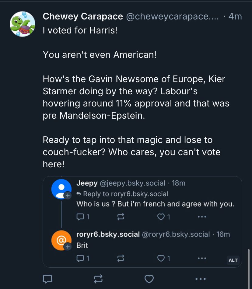 Screenshot of the reply that Rory is ignoring because it is inconvenient both to their ego and to their argument.