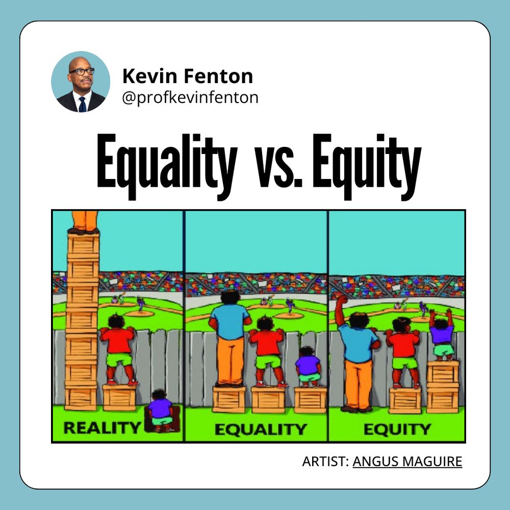 Graphic showing the difference between equity and equality. 