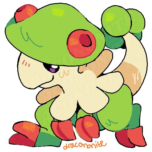 A chibi drawing of Breloom from Pokemon, drawn in MS Paint.