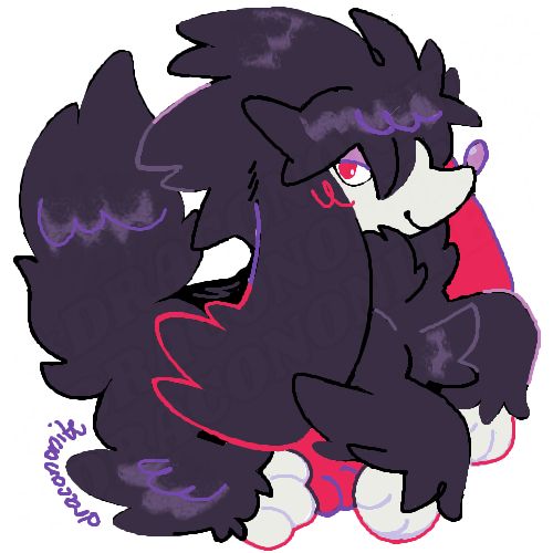 An MS Paint drawing of a shiny Furfrou from Pokemon, with its natural fur.