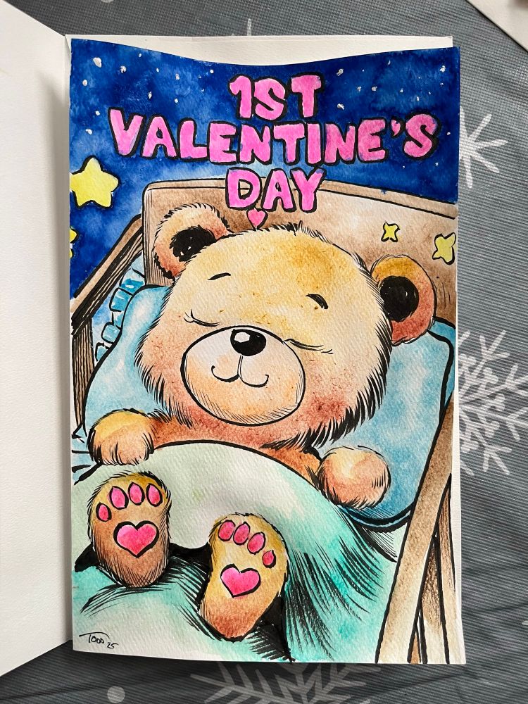 Sleeping Bear in a crib