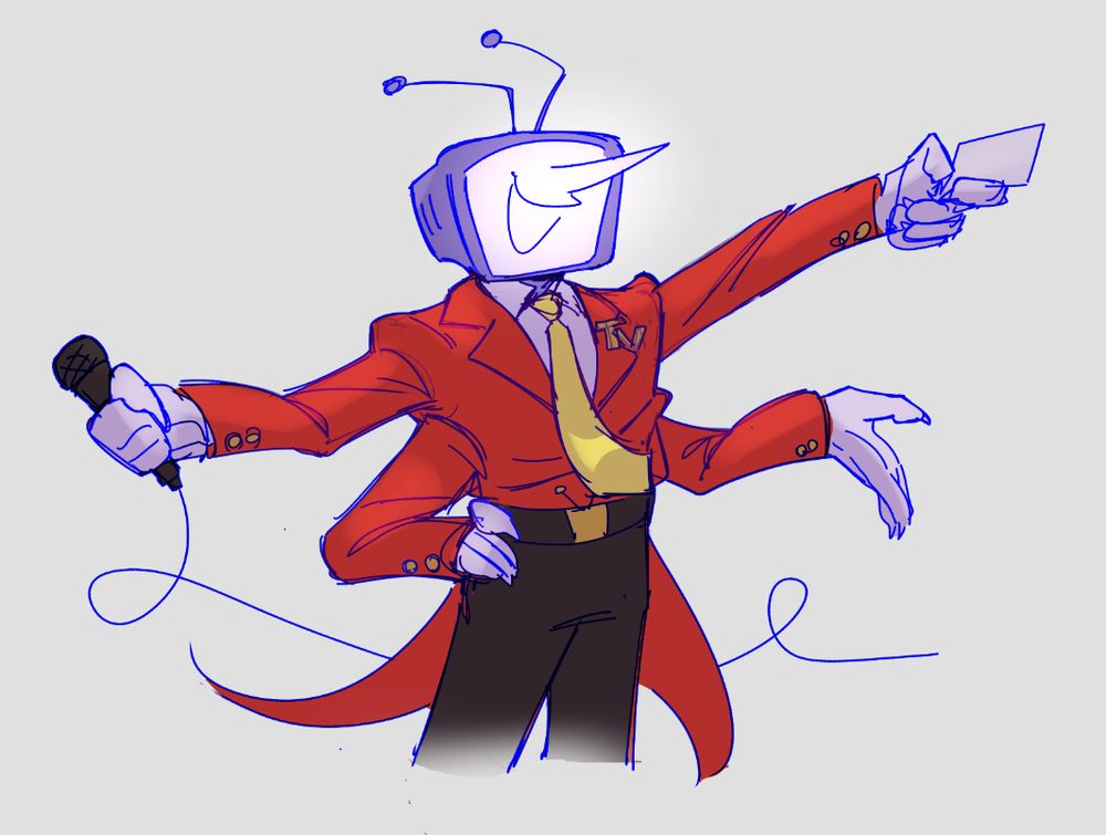 mr ant tenna colored sketch. he has four arms!!!!!!!