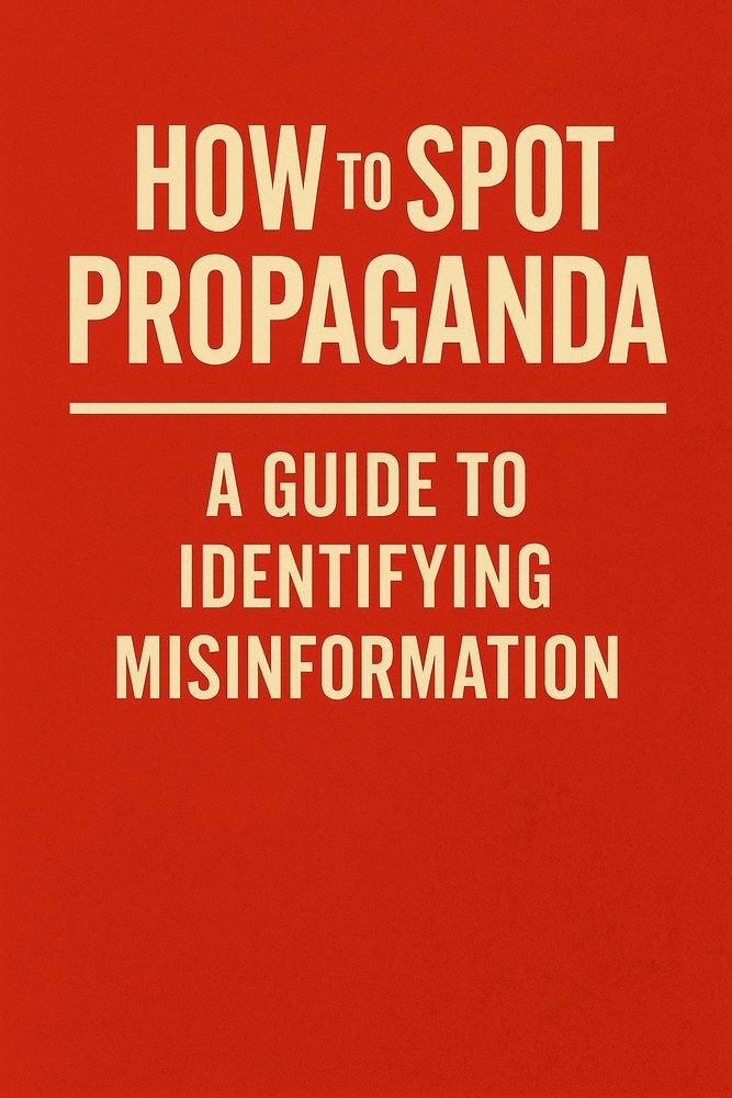 Book cover for “how to spot propaganda: a guide to identifying misinformation”